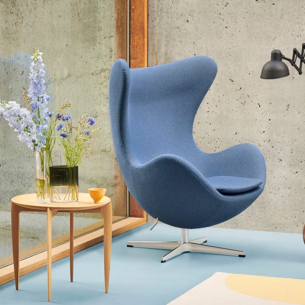 Fritz Hansen 3316 Ægget Lænestol i Re-Wool designet af Arne Jacobsen.